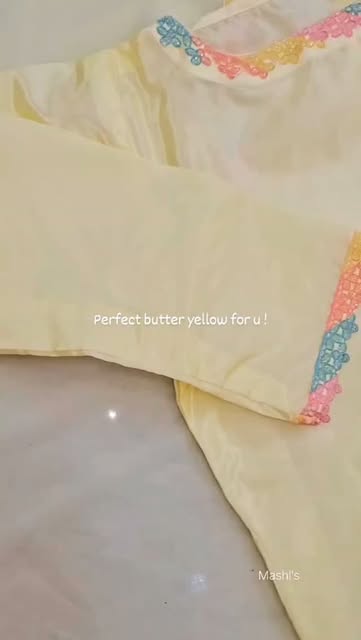 Butter Yellow Embroidered Suit